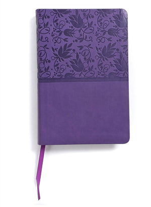 NKJV Large Print Personal Size Reference Bible, Purple LeatherTouch,Used