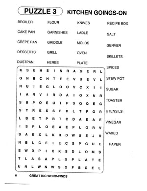 KAPPA Super Saver LARGE PRINT Word Search Puzzle Pack  (Pack of 6) Full Size Books,Used