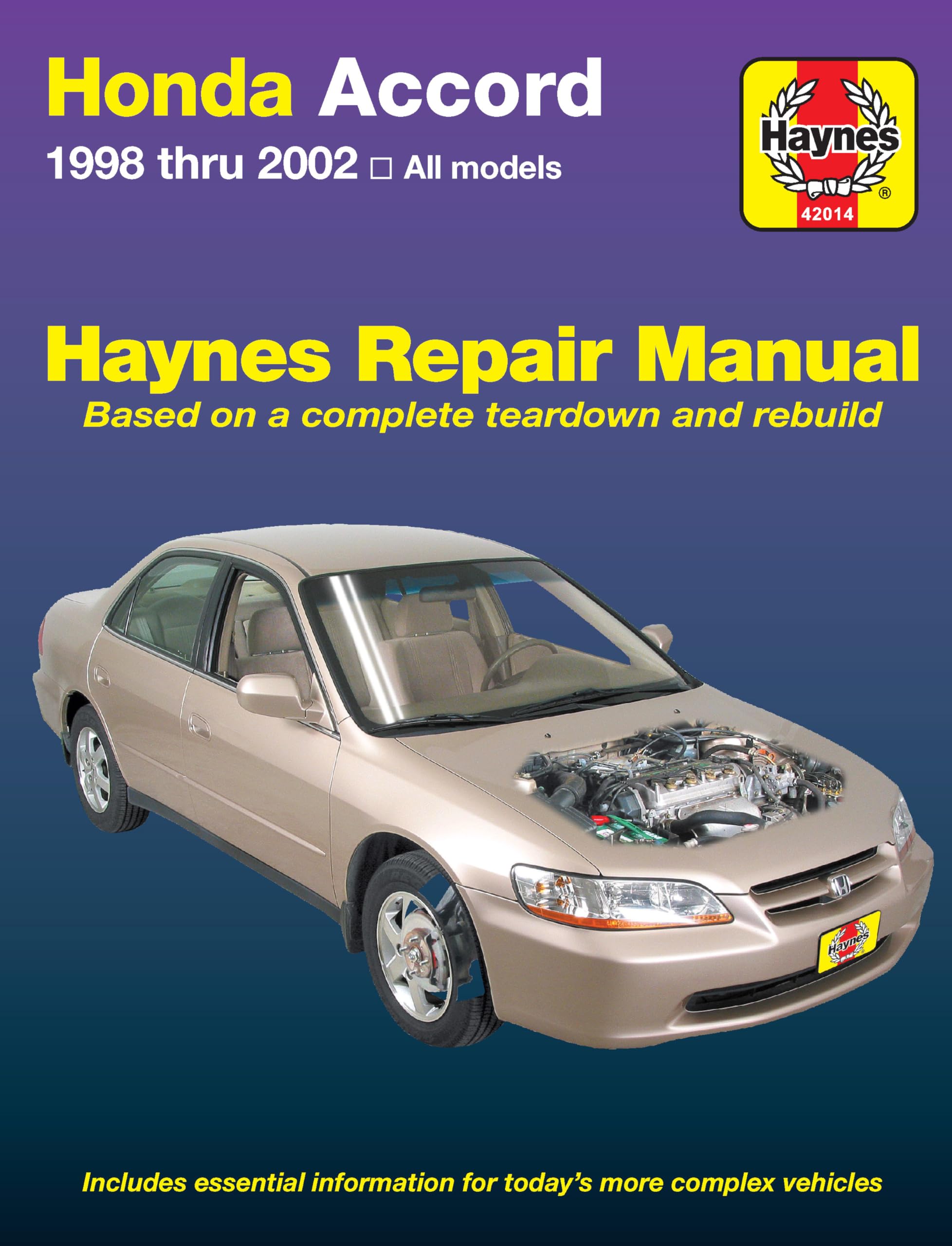 Honda Accord 1998 thru 2002 Haynes Repair Manual: All Models,Used