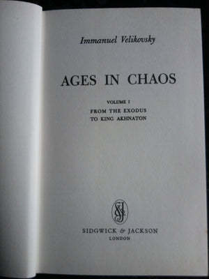 Ages in Chaos: A Reconstruction of Ancient History From the Exodus to King Akhnaton.,Used