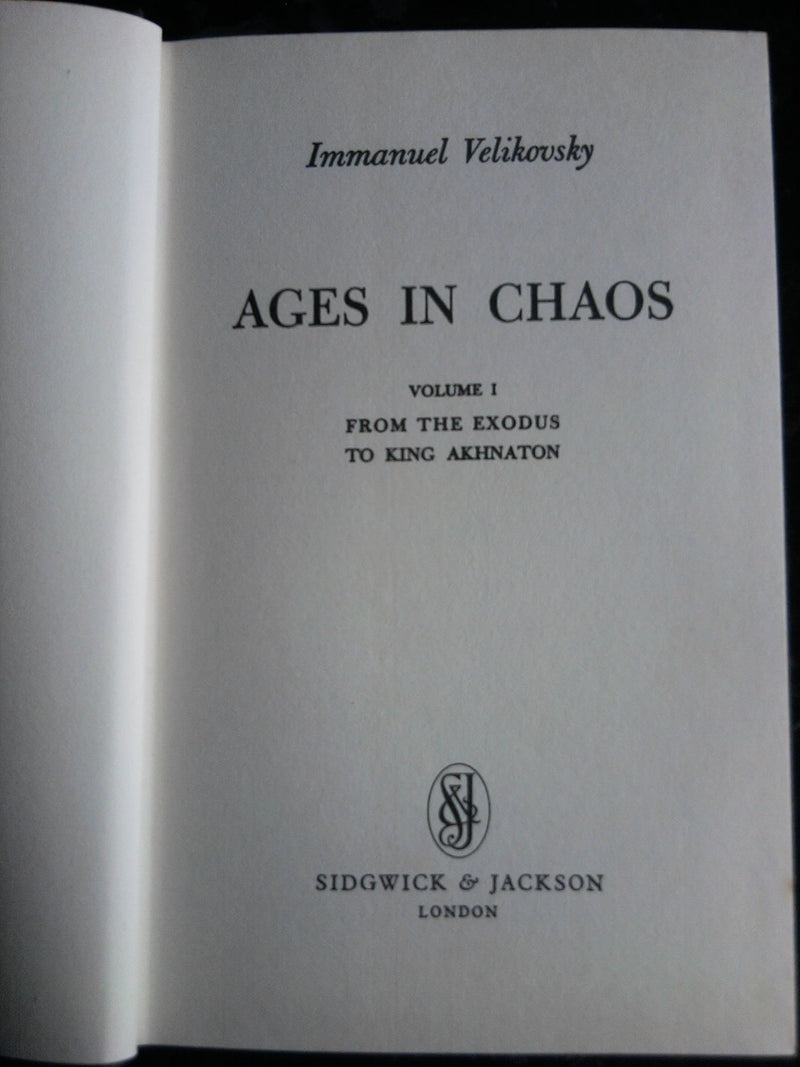 Ages in Chaos: A Reconstruction of Ancient History From the Exodus to King Akhnaton.,Used