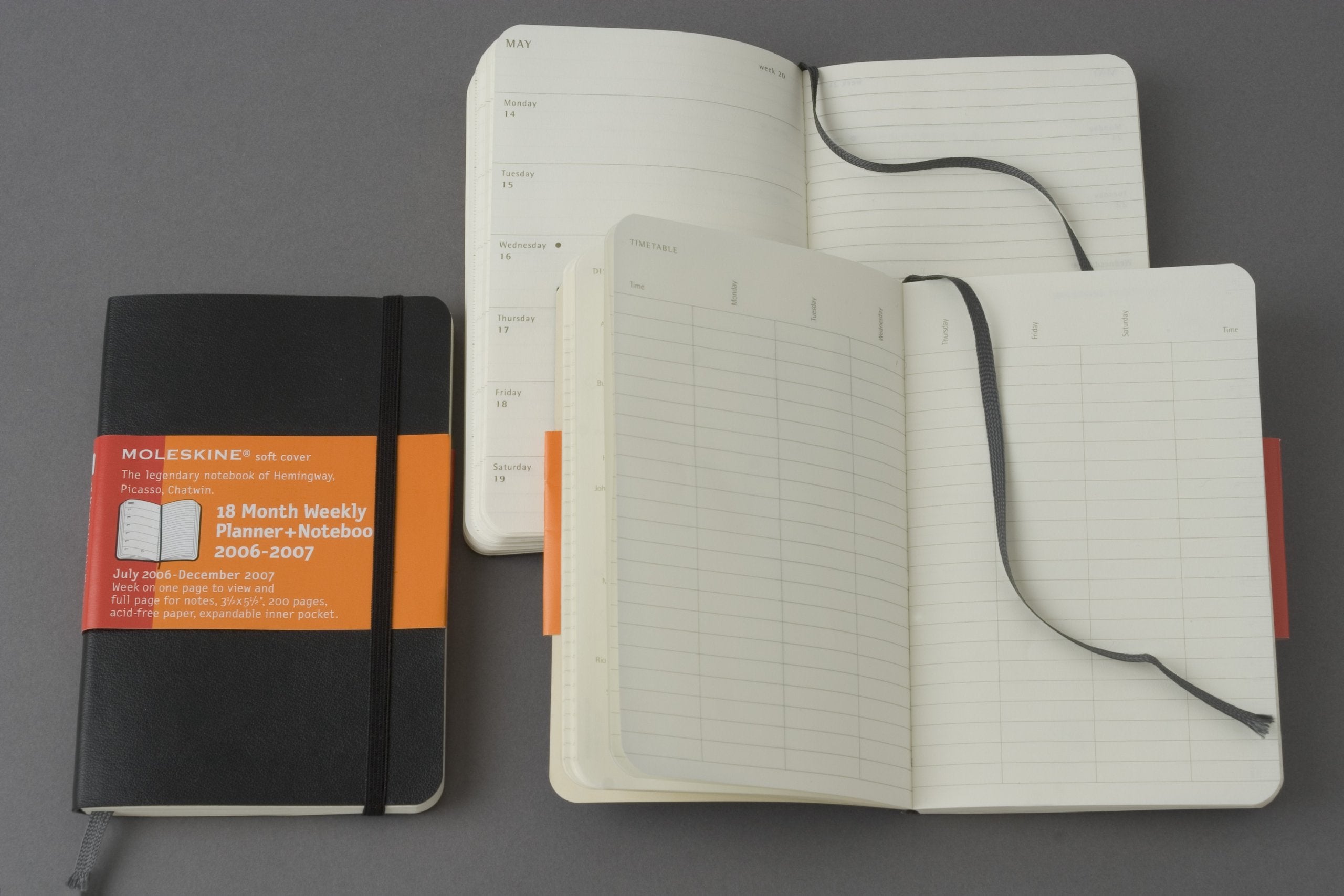 Moleskine Academic Weekly Notebook 2010 18 Month Soft Black Pocket