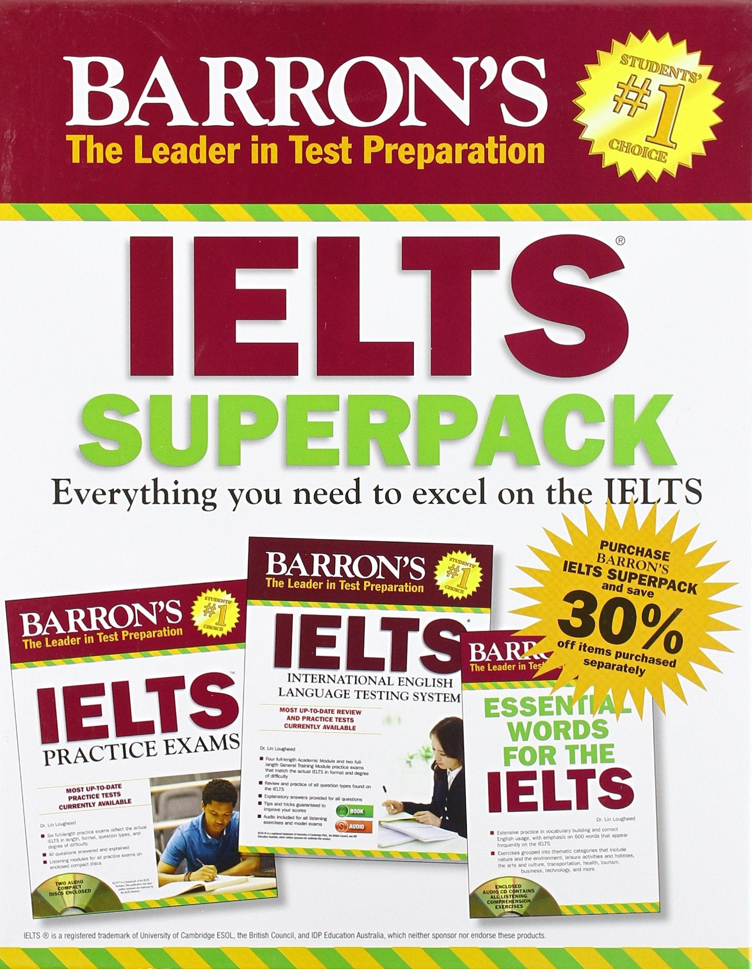 Barron's IELTS (Books & CDs) 2nd Edition,Used
