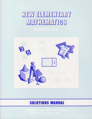 New Elementary Mathematics Syllabus D1 Solutions Manual,Used