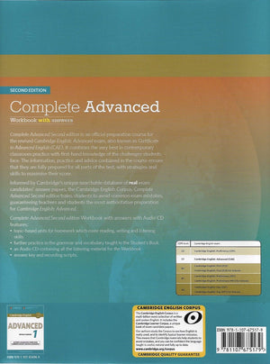 Complete Advanced Workbook with Answers with Audio CD,Used