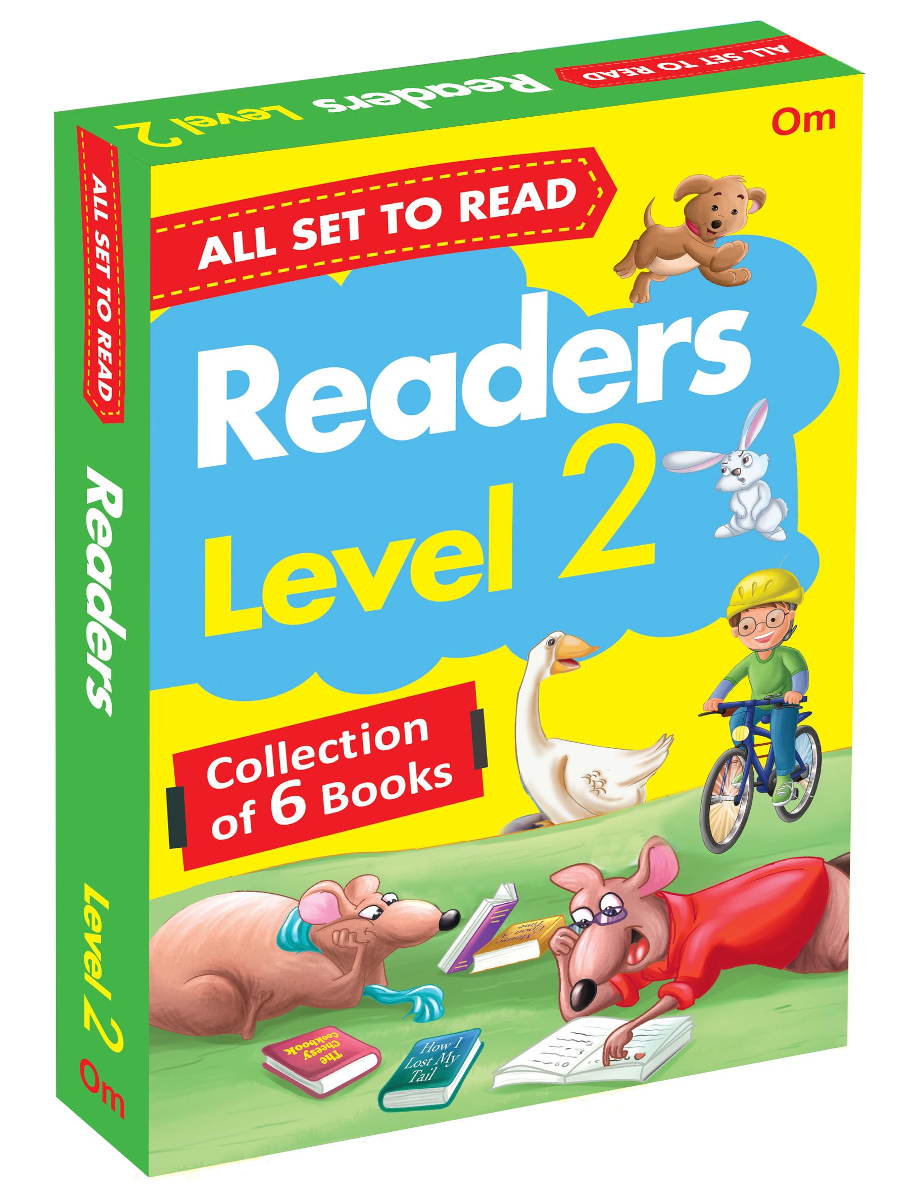 All Set To Read- Readers Level 2- Assisted Reading With Slightly Longer Sentences- Readers- 6 Books In A Green Box