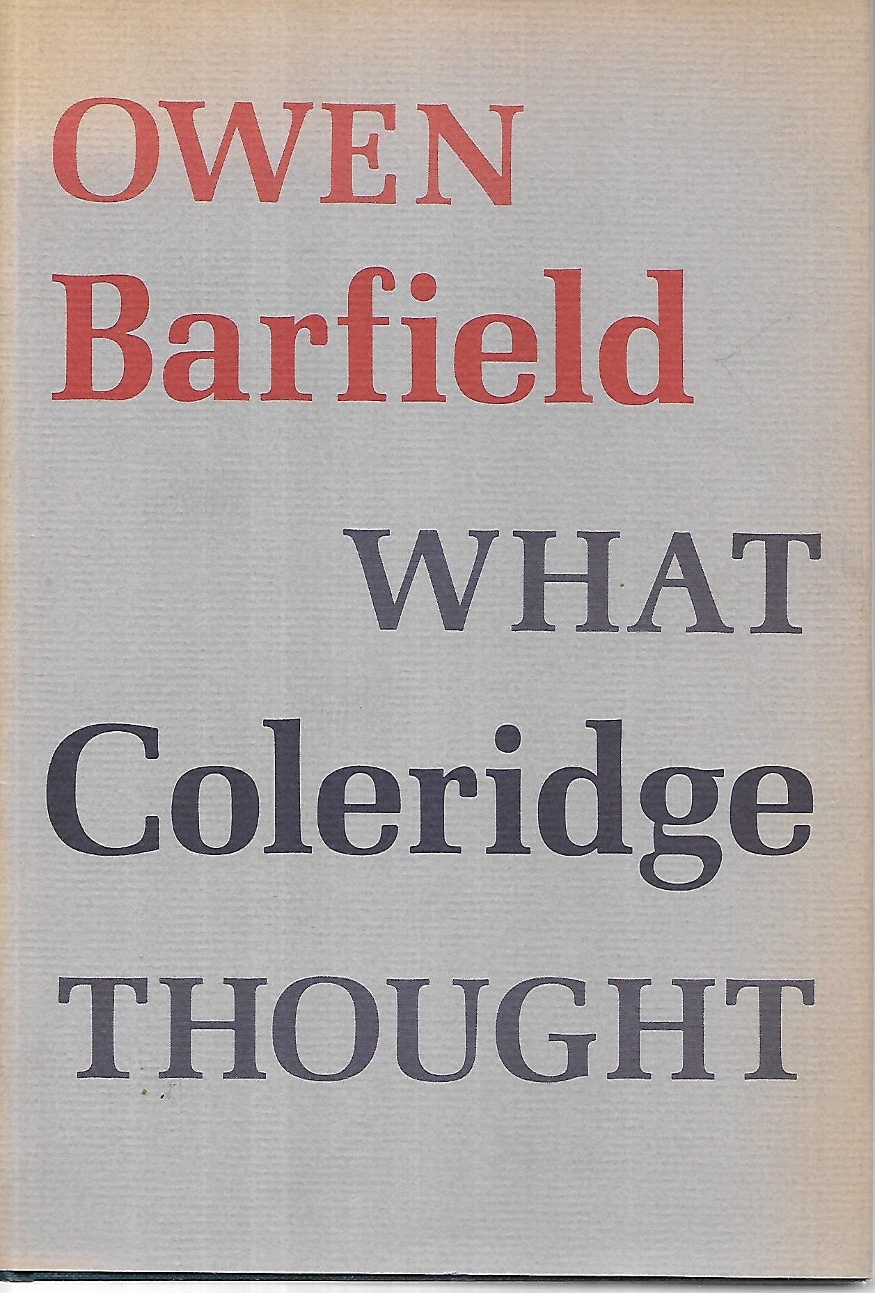 What Coleridge thought,Used