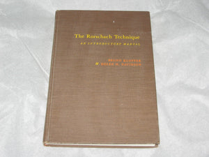 Rorschach Technique: An Introductory Manual,Used