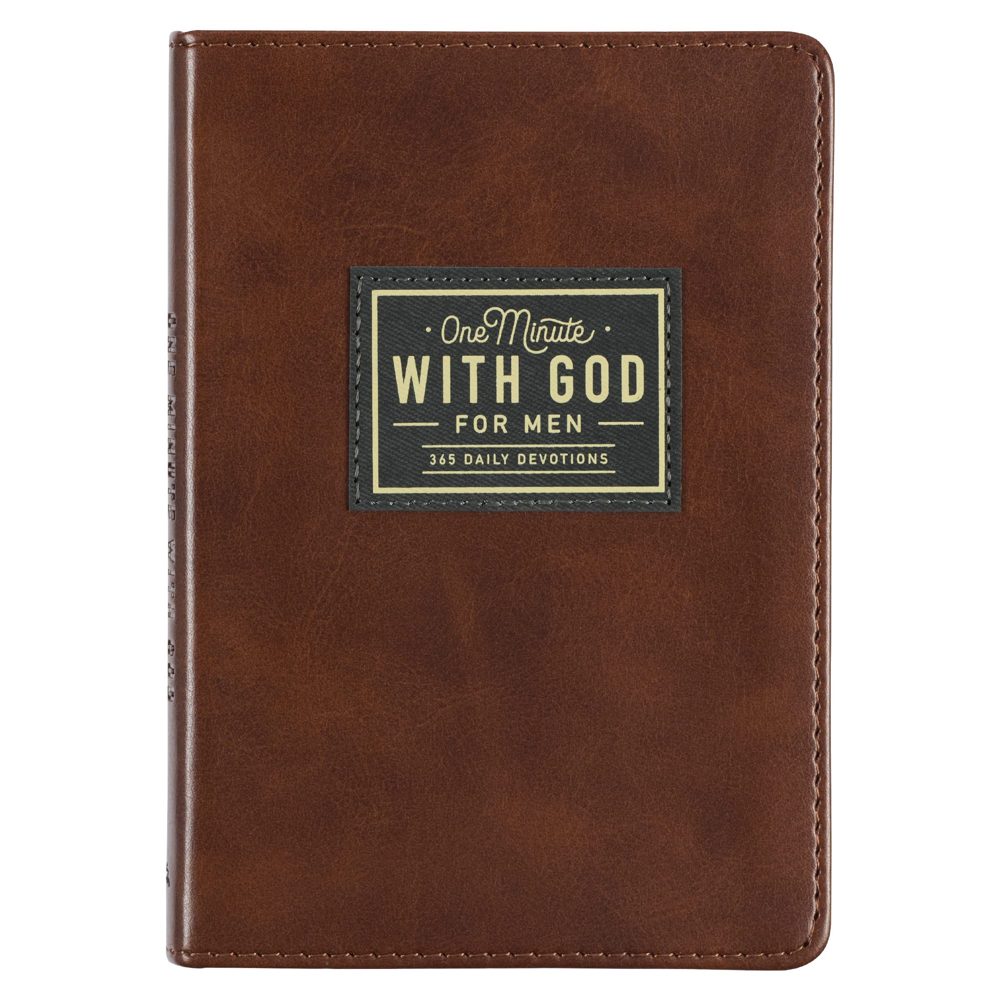 One Minute With God For Men 365 Devotions, Brown Faux Leather Flexcover