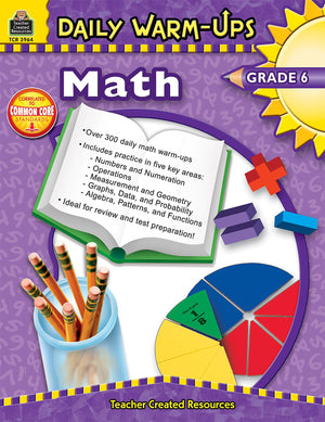 Daily WarmUps: Math, Grade 6: Math, Grade 6,Used