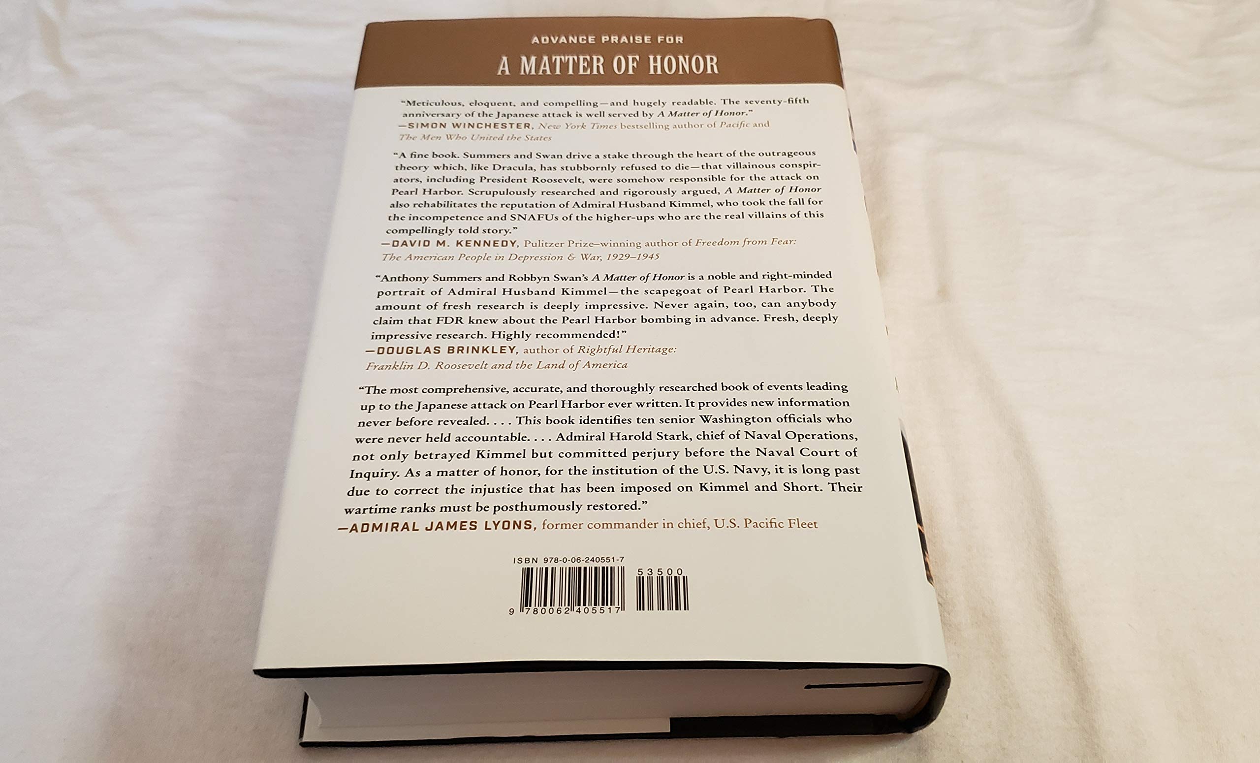 A Matter of Honor: Pearl Harbor: Betrayal, Blame, and a Familys Quest for Justice-New