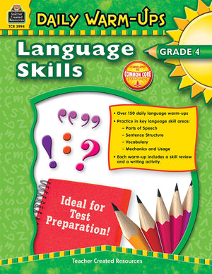 Daily WarmUps: Language Skills Grade 4: Language Skills Grade 4,New