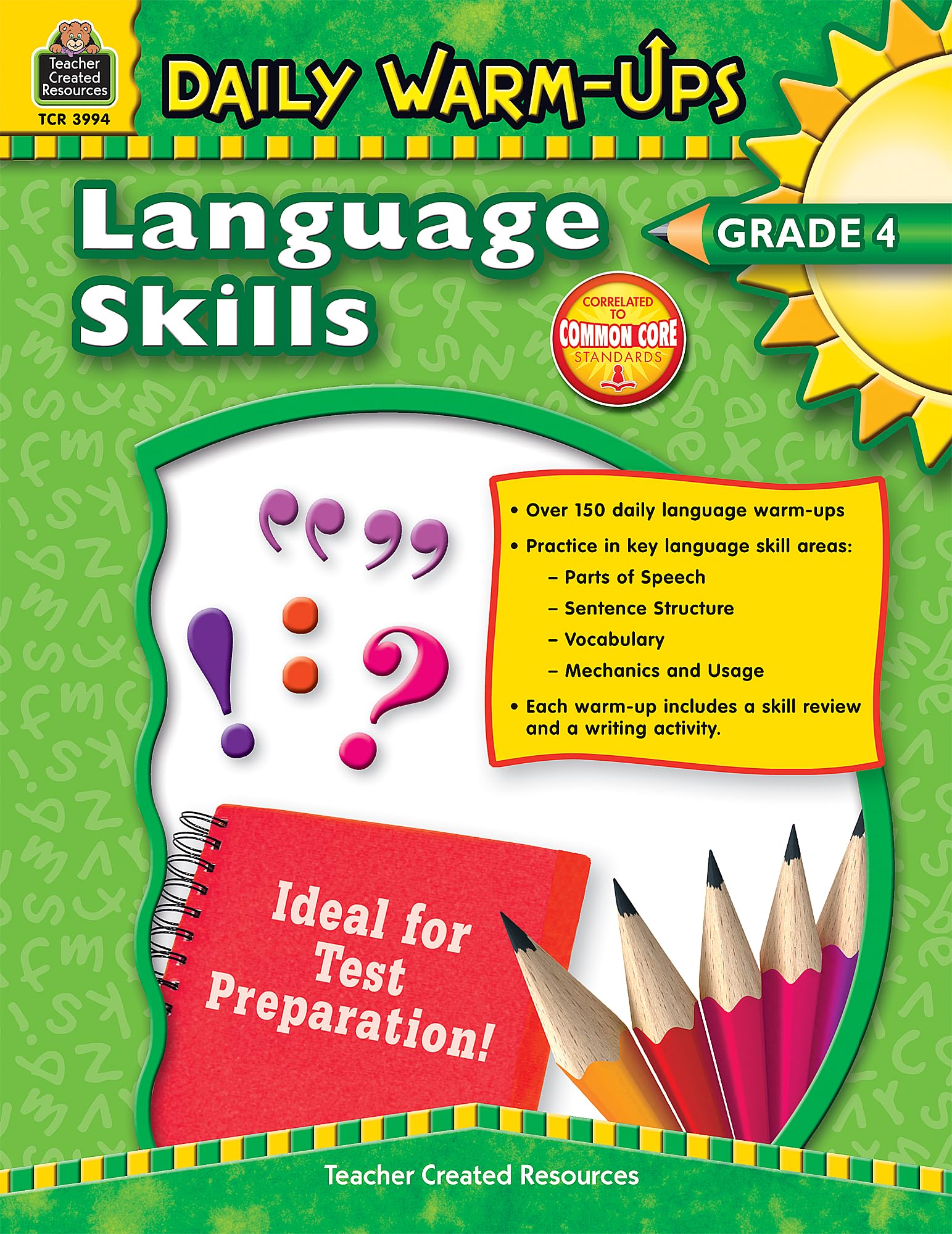 Daily WarmUps: Language Skills Grade 4: Language Skills Grade 4,Used