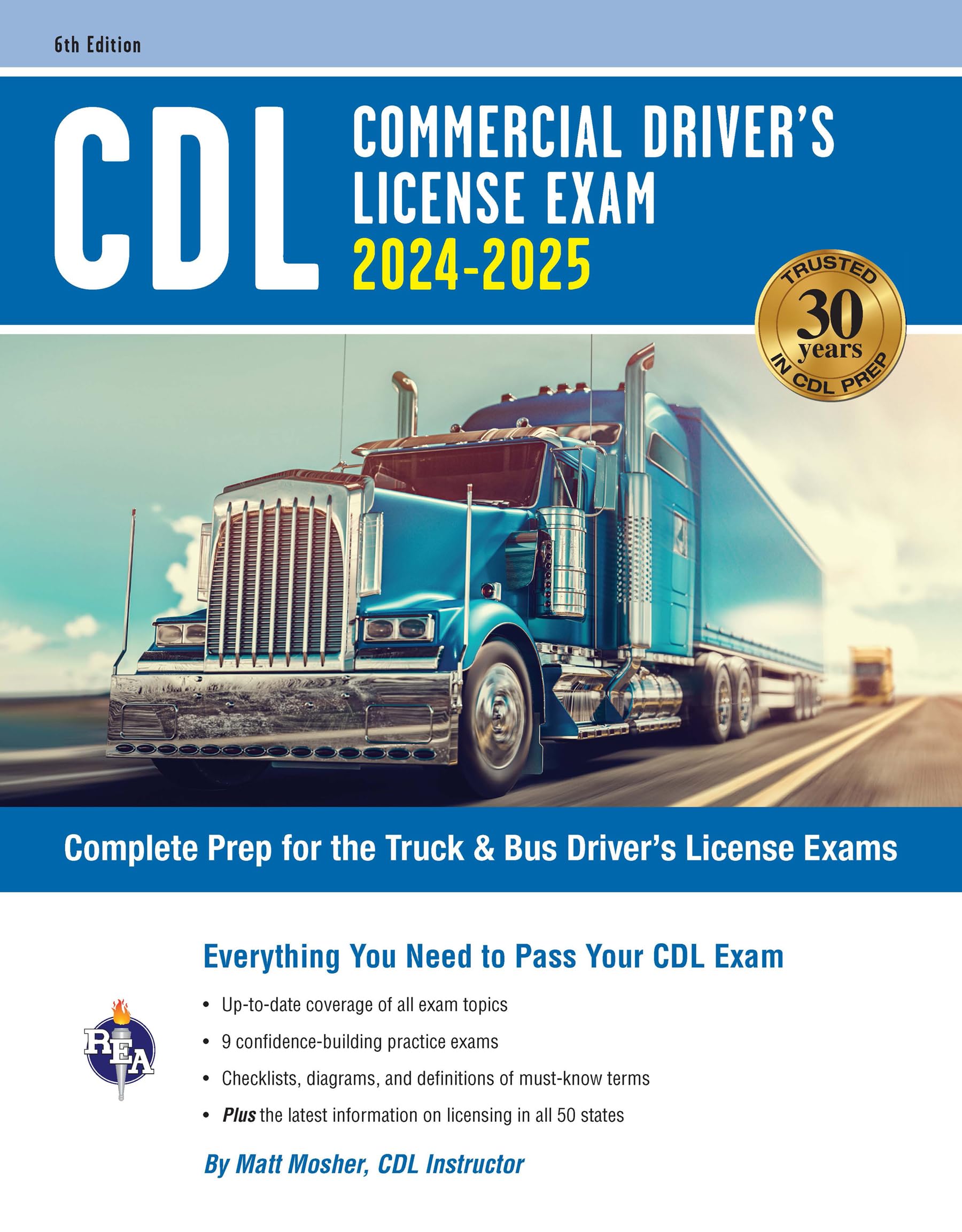 Cdl  Commercial Driver'S License Exam, 20242025: Complete Prep For The Truck & Bus Driver'S License Exams (Cdl Test Preparatio