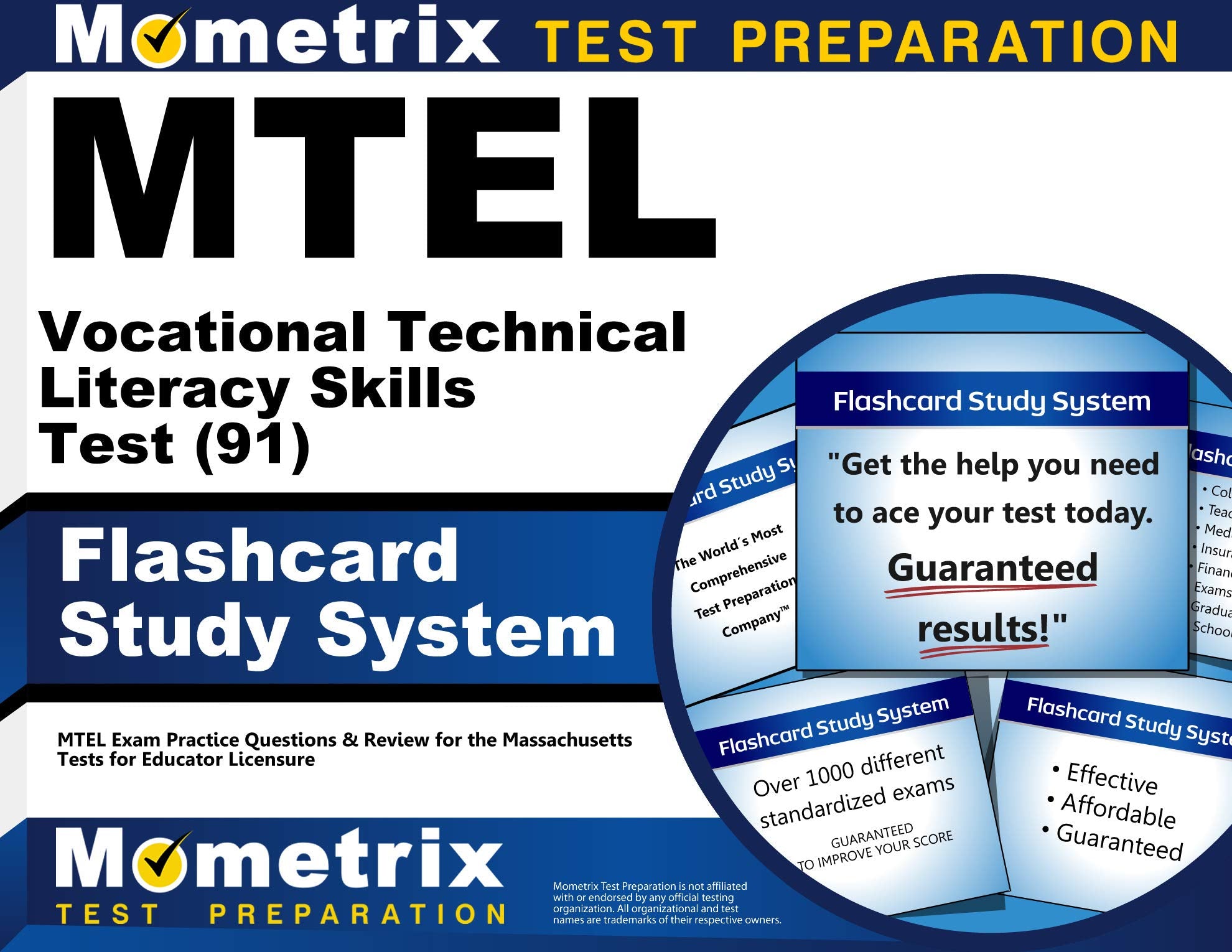 Mtel Vocational Technical Literacy Skills Test (91) Flashcard Study System: Mtel Exam Practice Questions & Review For The Massac,Used