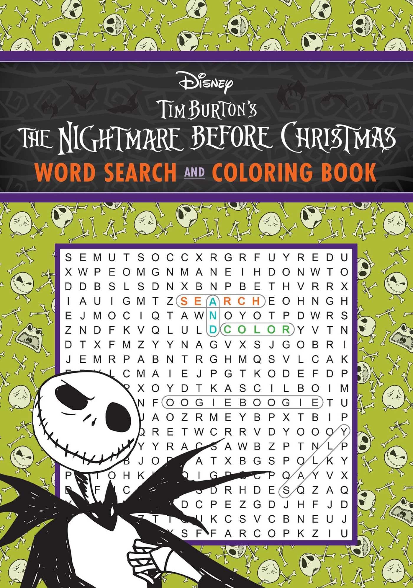 Disney Tim Burton's The Nightmare Before Christmas Word Search and Coloring Book (Coloring Book & Word Search),New