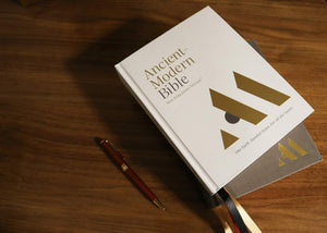 NKJV, AncientModern Bible, Cloth over Board, Gray, Comfort Print: One faith. Handed down. For all the saints.,Used