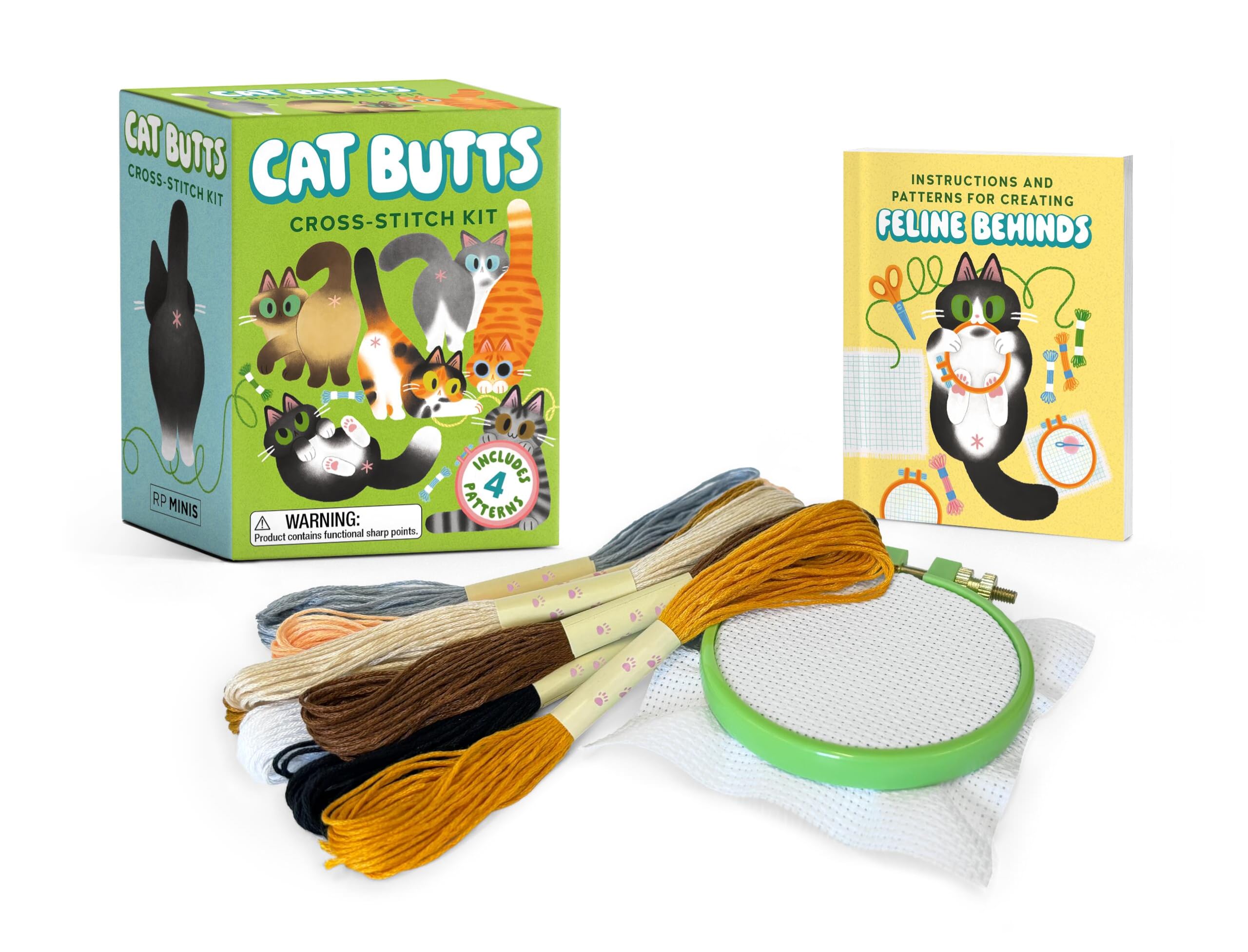 Cat Butts CrossStitch Kit: Includes 4 Patterns (Rp Minis)