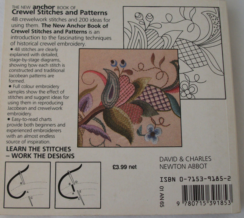 The New Anchor Book of Crewel Stitches and Patterns,New
