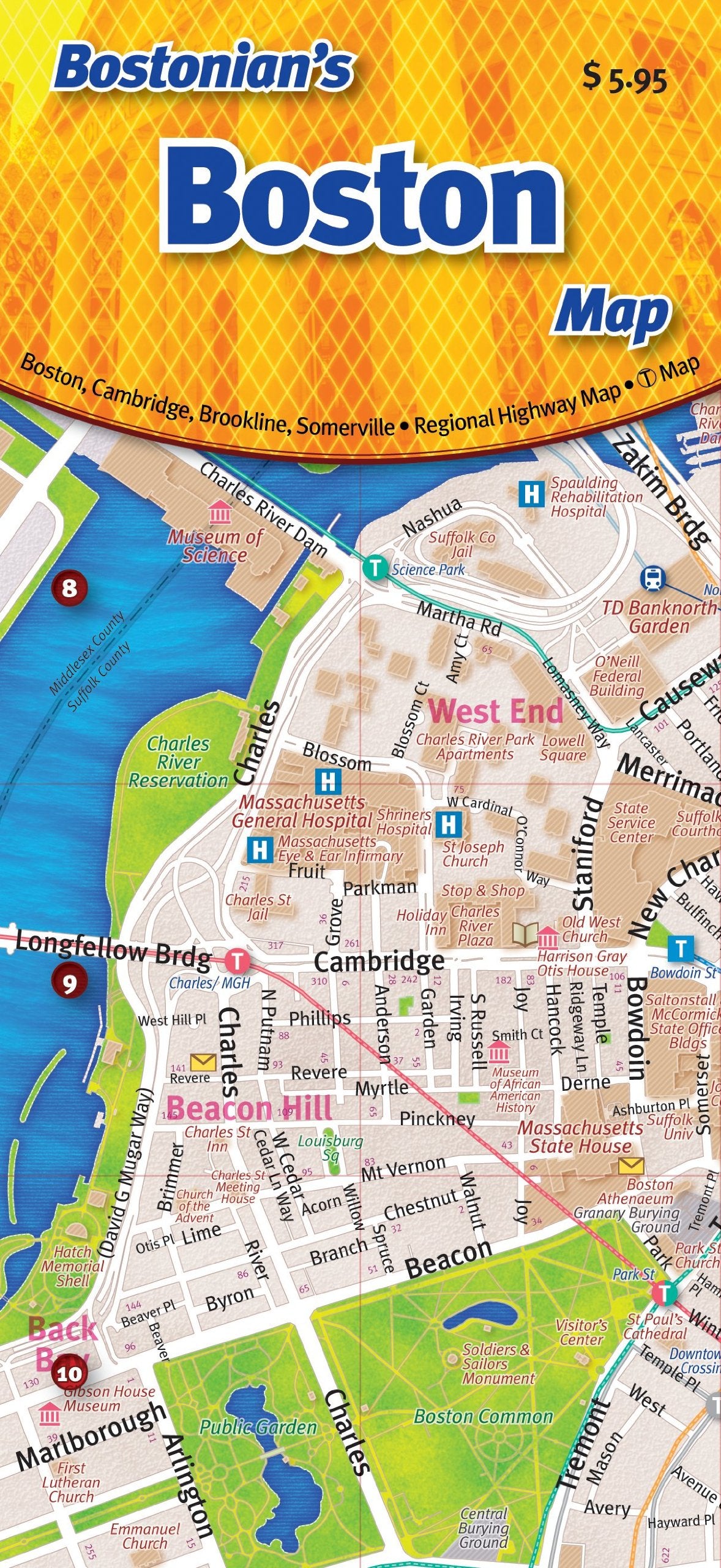 Bostonian's Boston Map,Used