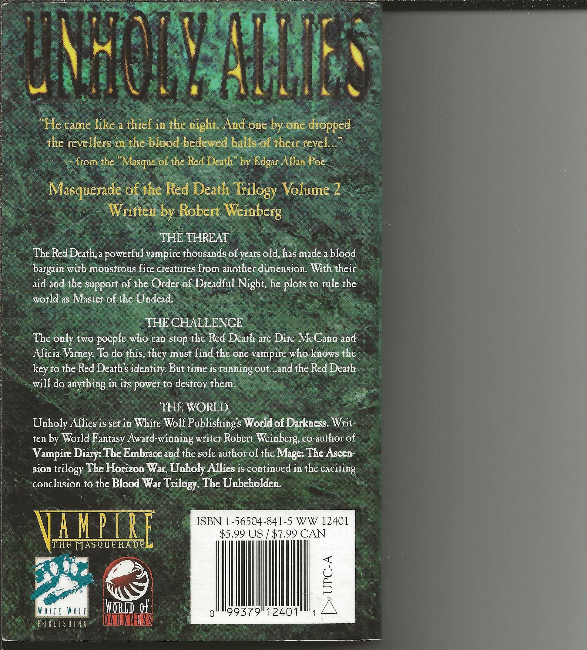 Unholy Allies (Masquerade Of The Red Death Trilogy, Vol 2)