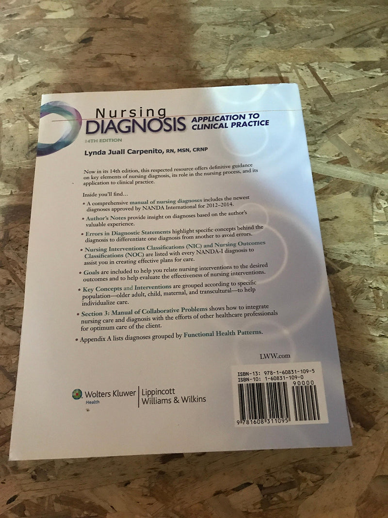 Nursing Diagnosis: Application to Clinical Practice,Used