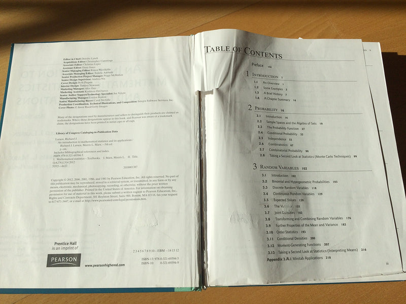 Introduction To Mathematical Statistics And Its Applications (5Th Edition)