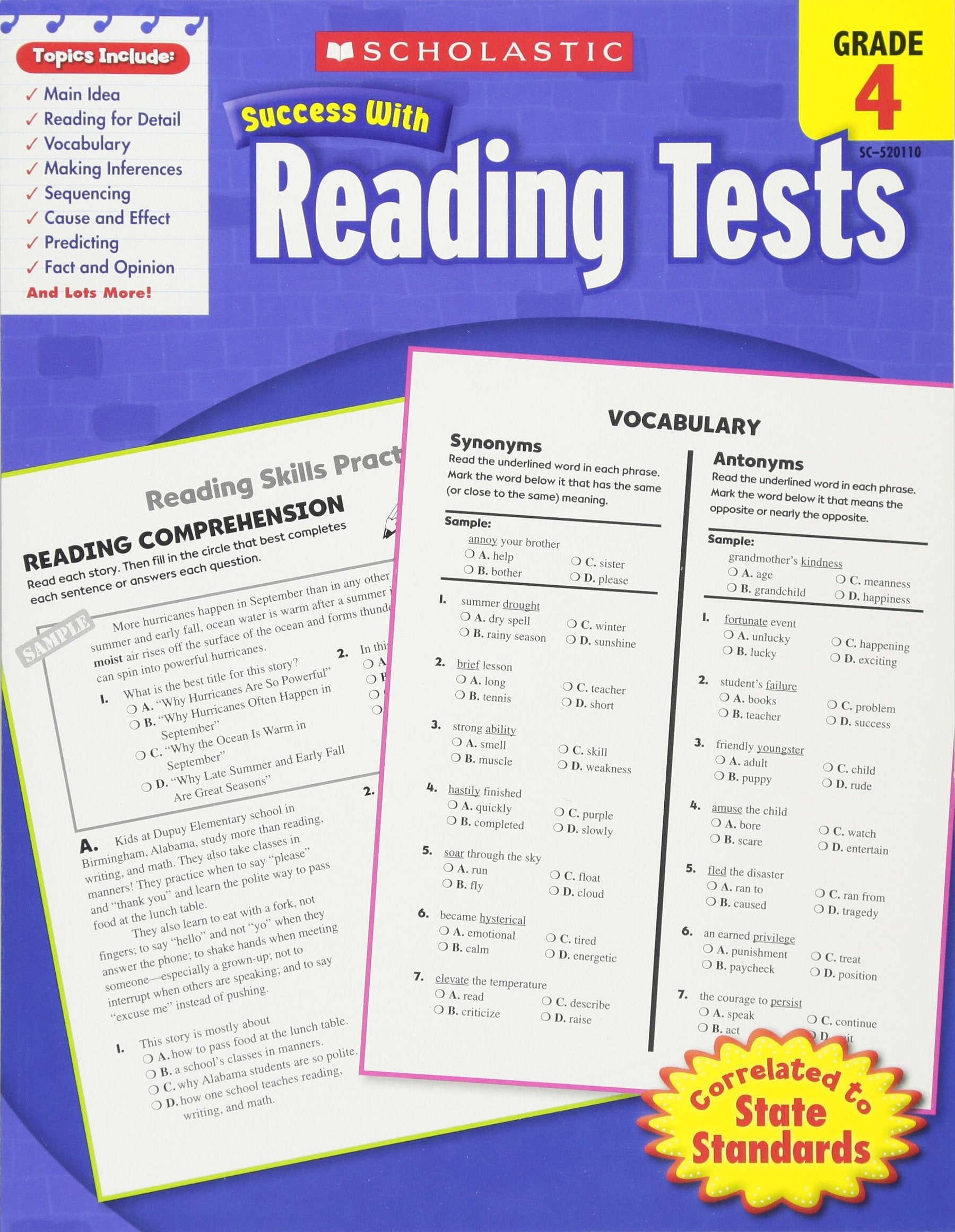 Scholastic Success With Reading Tests, Grade 4,New