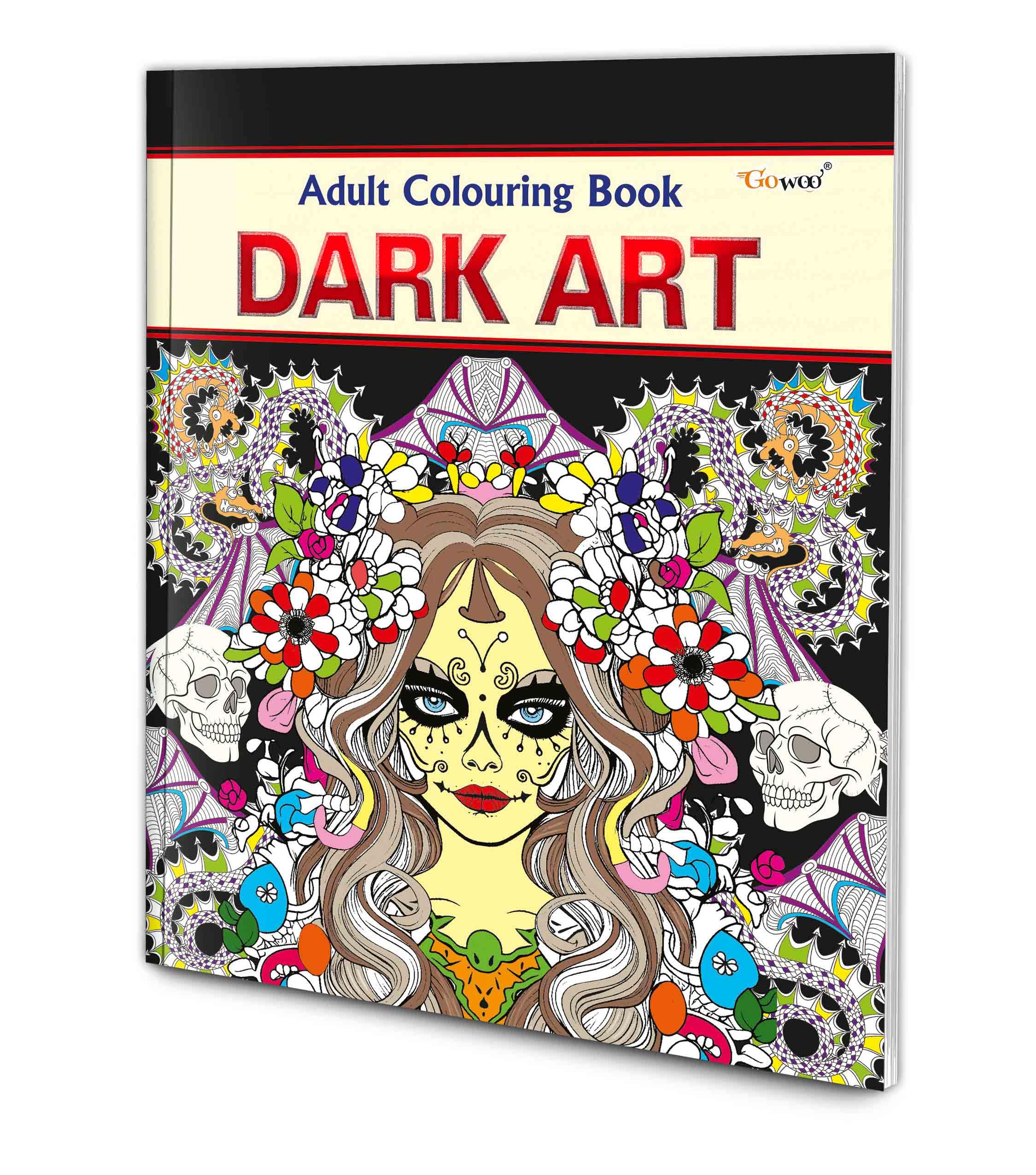 Dark Art - Adult Colouring Book : Relaxing Coloring Book, Coloring Book For Adults, Creative Art Therapy Book, Coloring Book For Peace