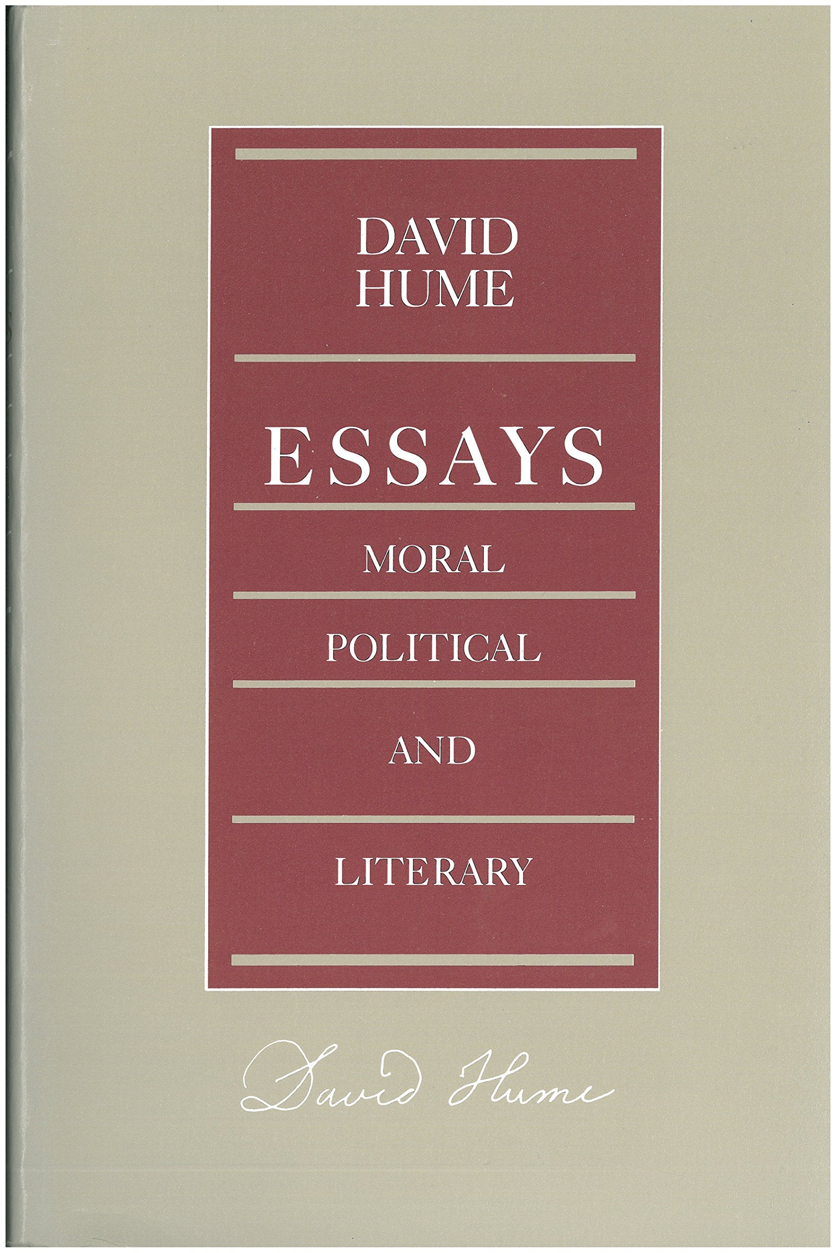 Essays: Moral, Political, and Literary,Used