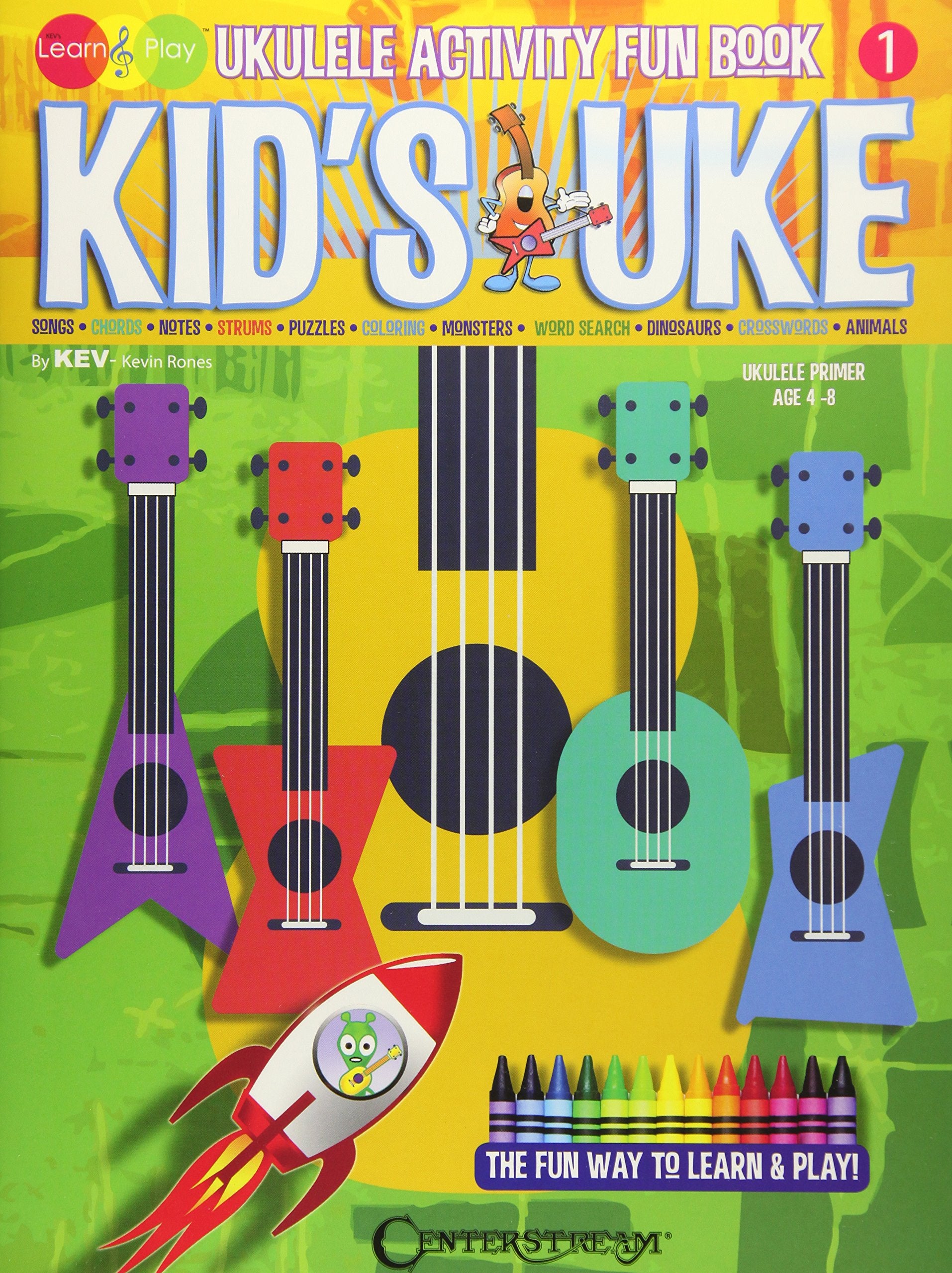 Kid's Uke  Ukulele Activity Fun Book: Kev's Learn & Play Series,Used