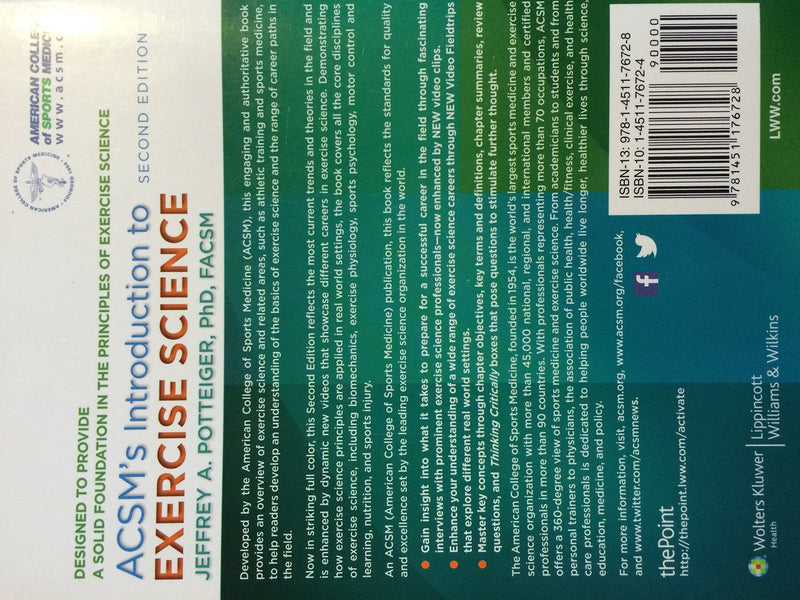 ACSM's Introduction to Exercise Science,New