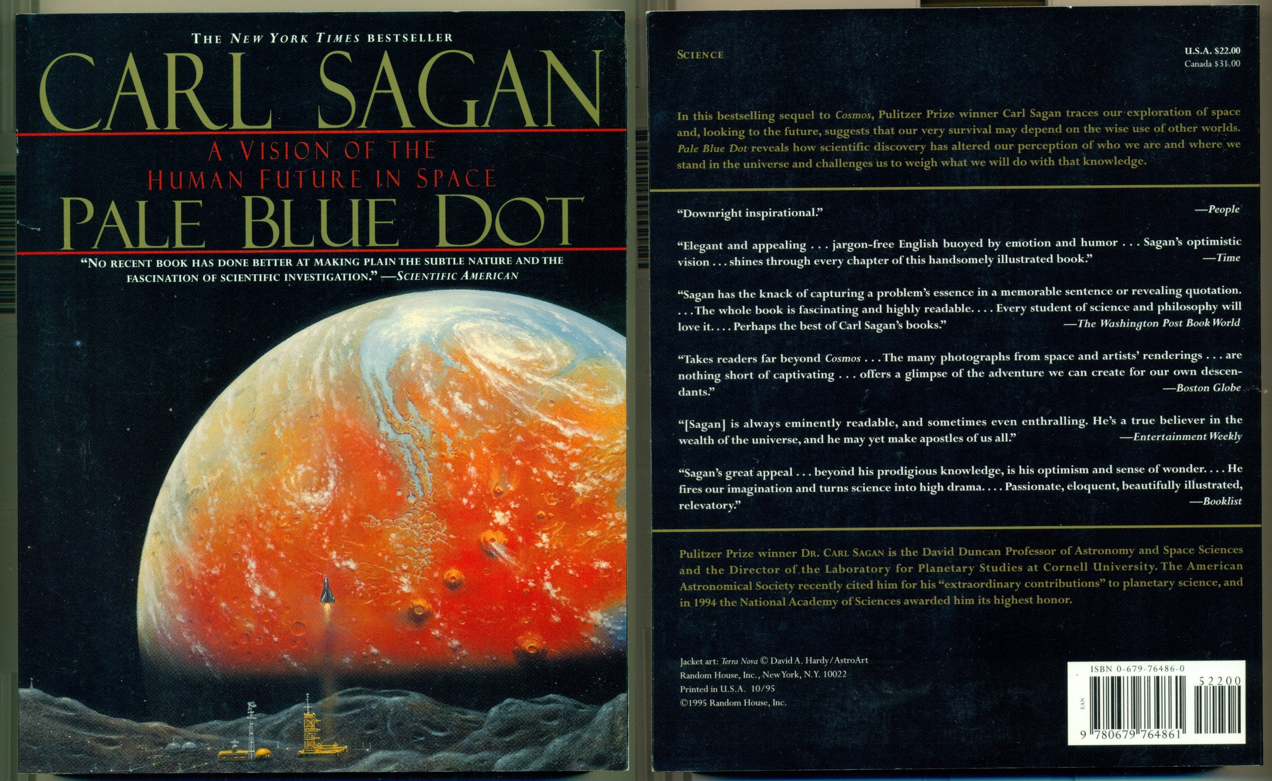 Pale Blue Dot: A Vision Of The Human Future In Space,Used
