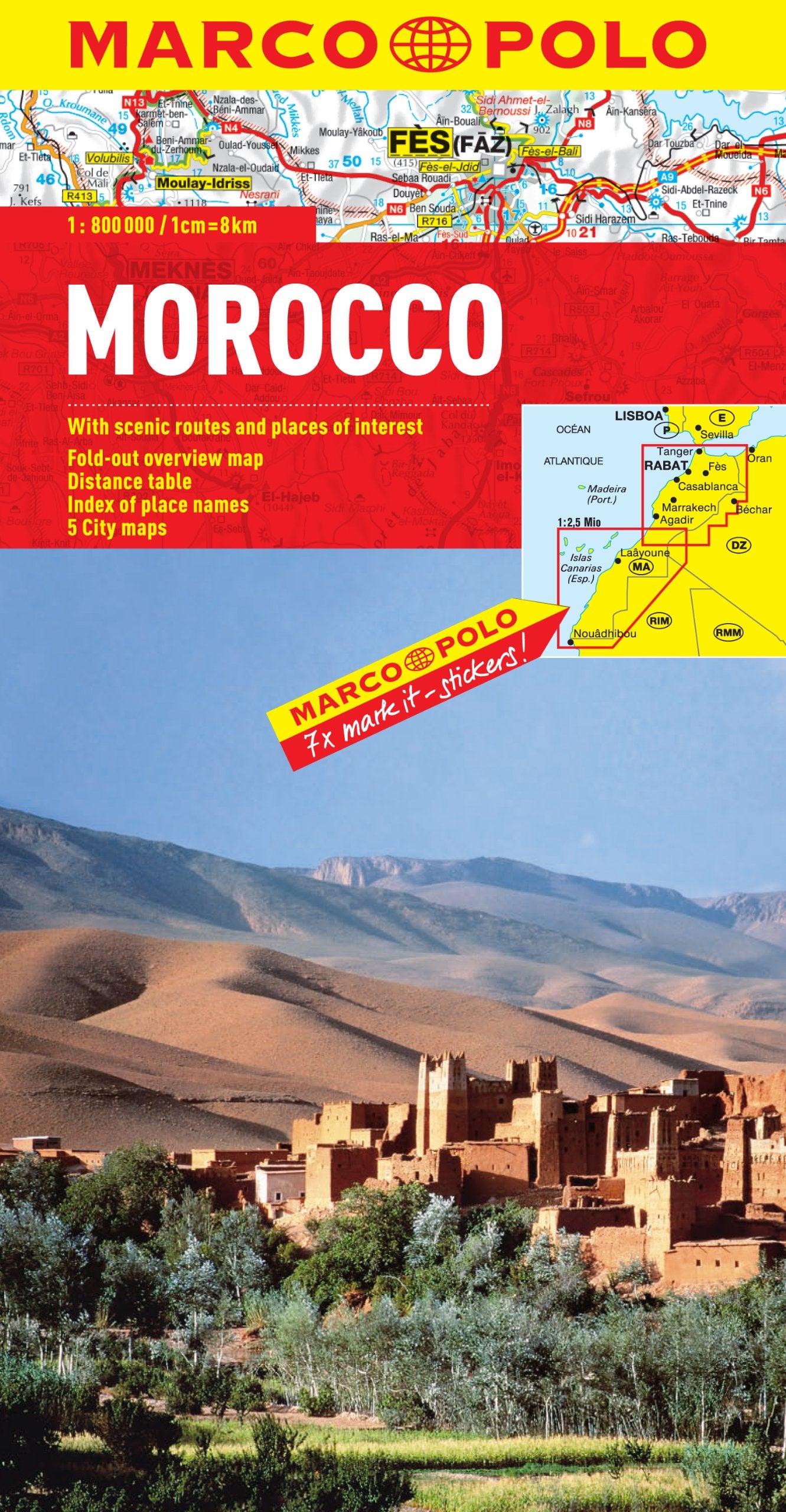 Morocco Marco Polo Map (Marco Polo Maps),Used