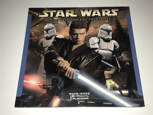 Star Wars Episode II Attack of the Clones 20022003 18month Calendar,Used
