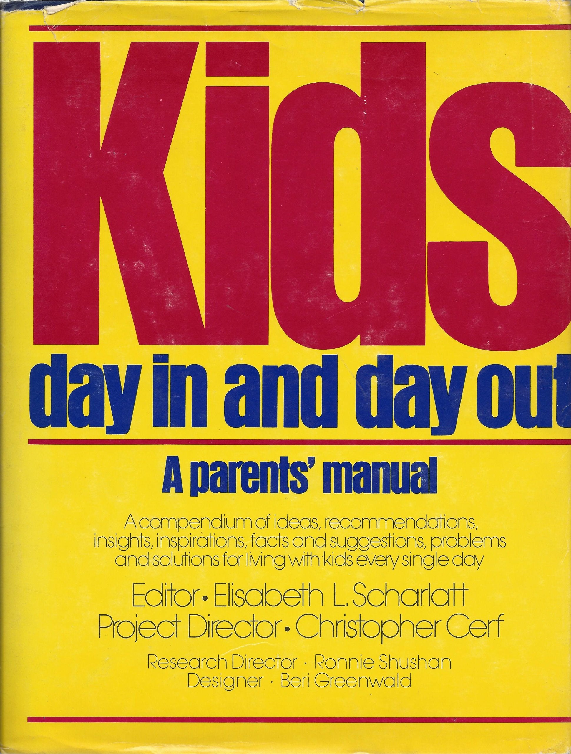 Kids, Day in and Day Out: A Compendium of Ideas, Recommendations, Insights, Inspirations, Facts and Suggestions, Problems and So,Used