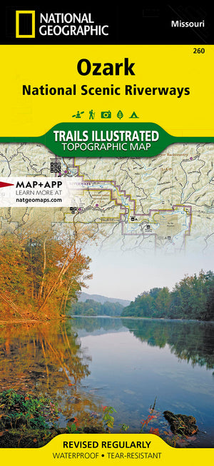 Ozark National Scenic Riverways Map (National Geographic Trails Illustrated Map, 260),Used