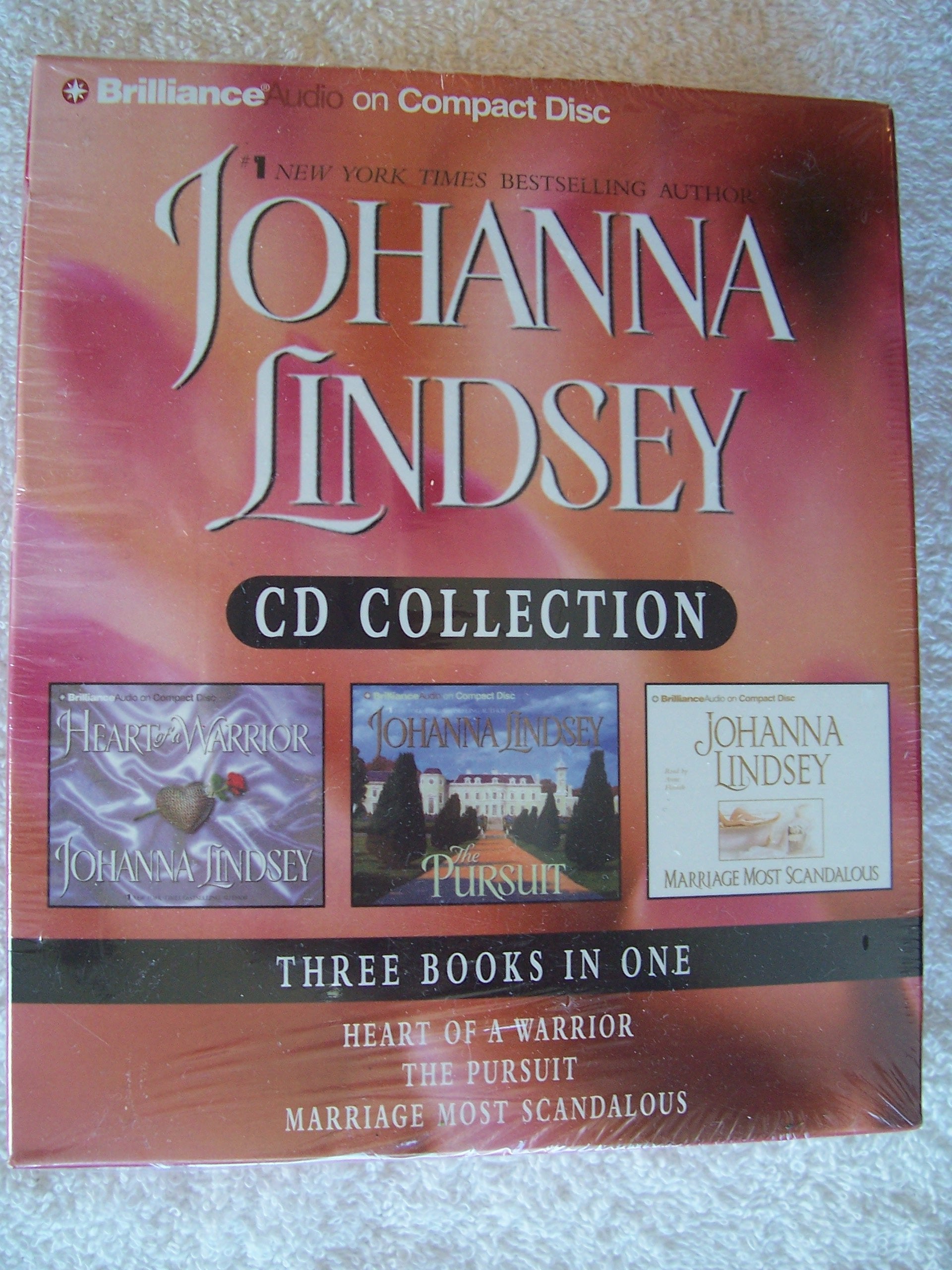 Johanna Lindsey CD Collection: Heart of a Warrior, The Pursuit, Marriage Most Scandalous,Used