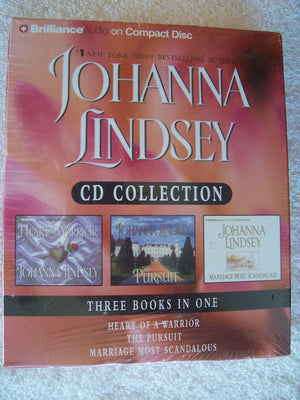 Johanna Lindsey CD Collection: Heart of a Warrior, The Pursuit, Marriage Most Scandalous,Used