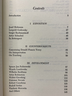 Speaking Of Pianists: Third Edition,Used