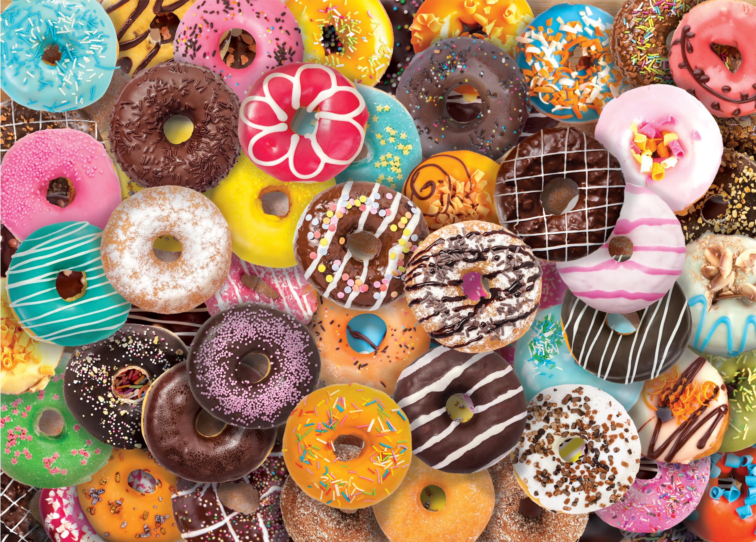 PETER PAUPER PRESS Donuts 1000 Piece Jigsaw Puzzle,Used