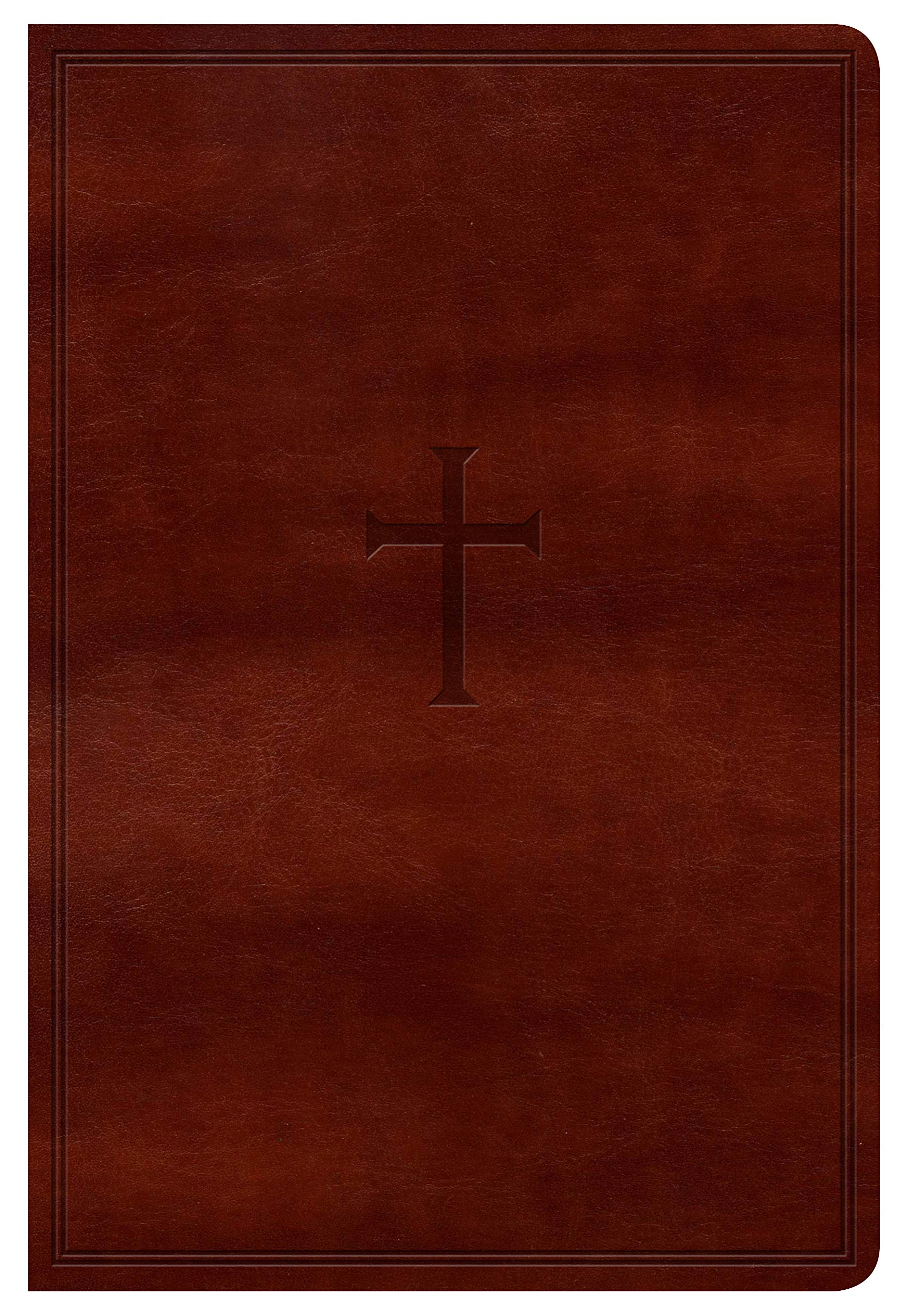 NKJV Large Print Personal Size Reference Bible, Brown LeatherTouch,Used