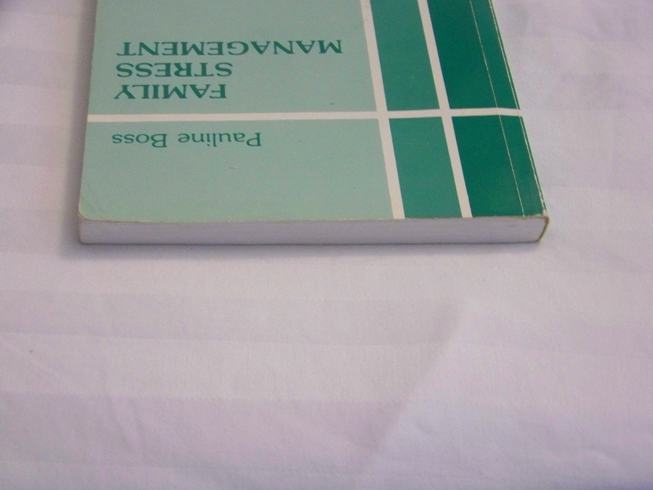 Family Stress Management (Family Studies Text series),Used