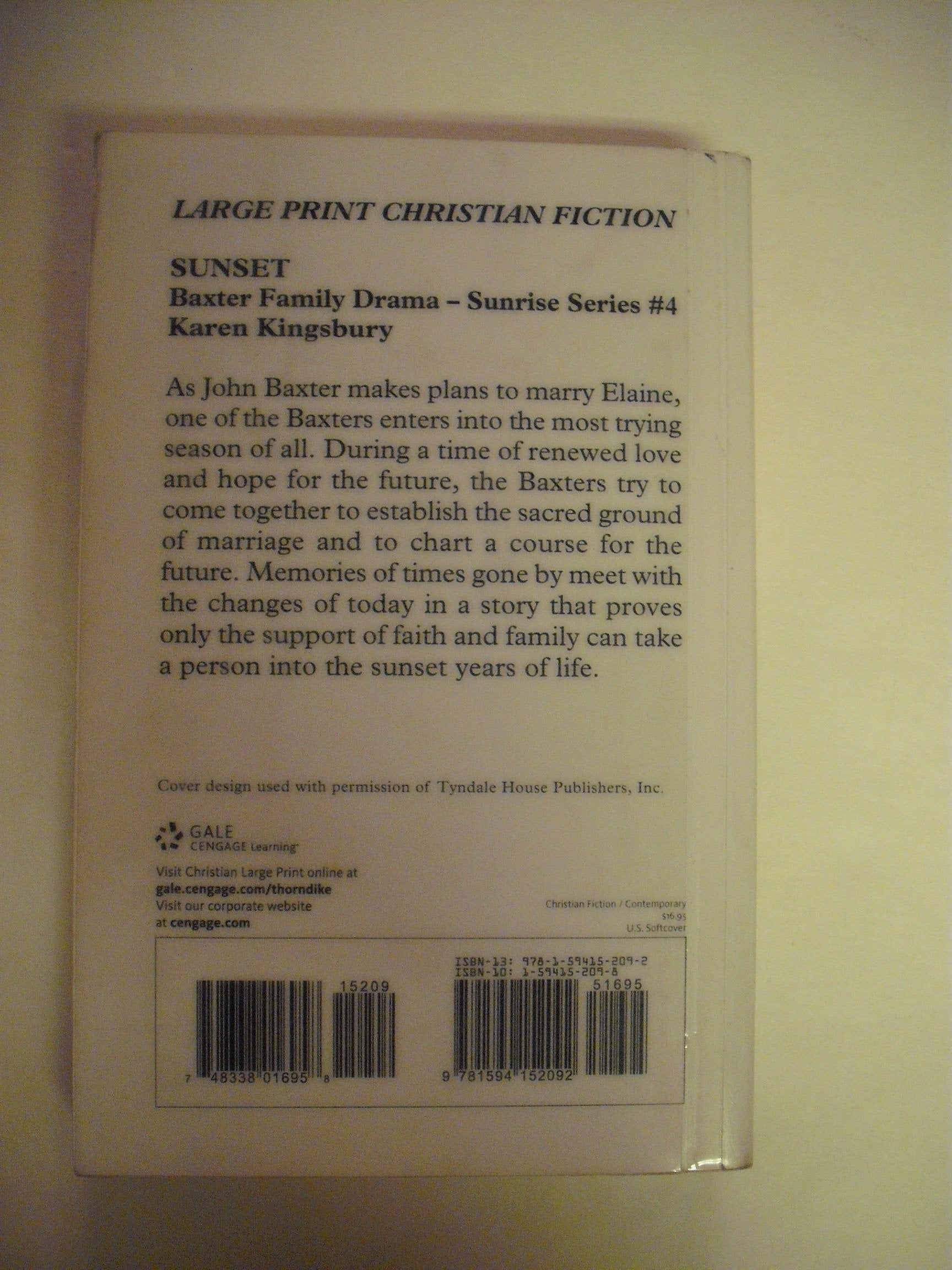 Sunset (Baxter Family Drama  Sunrise Series),Used