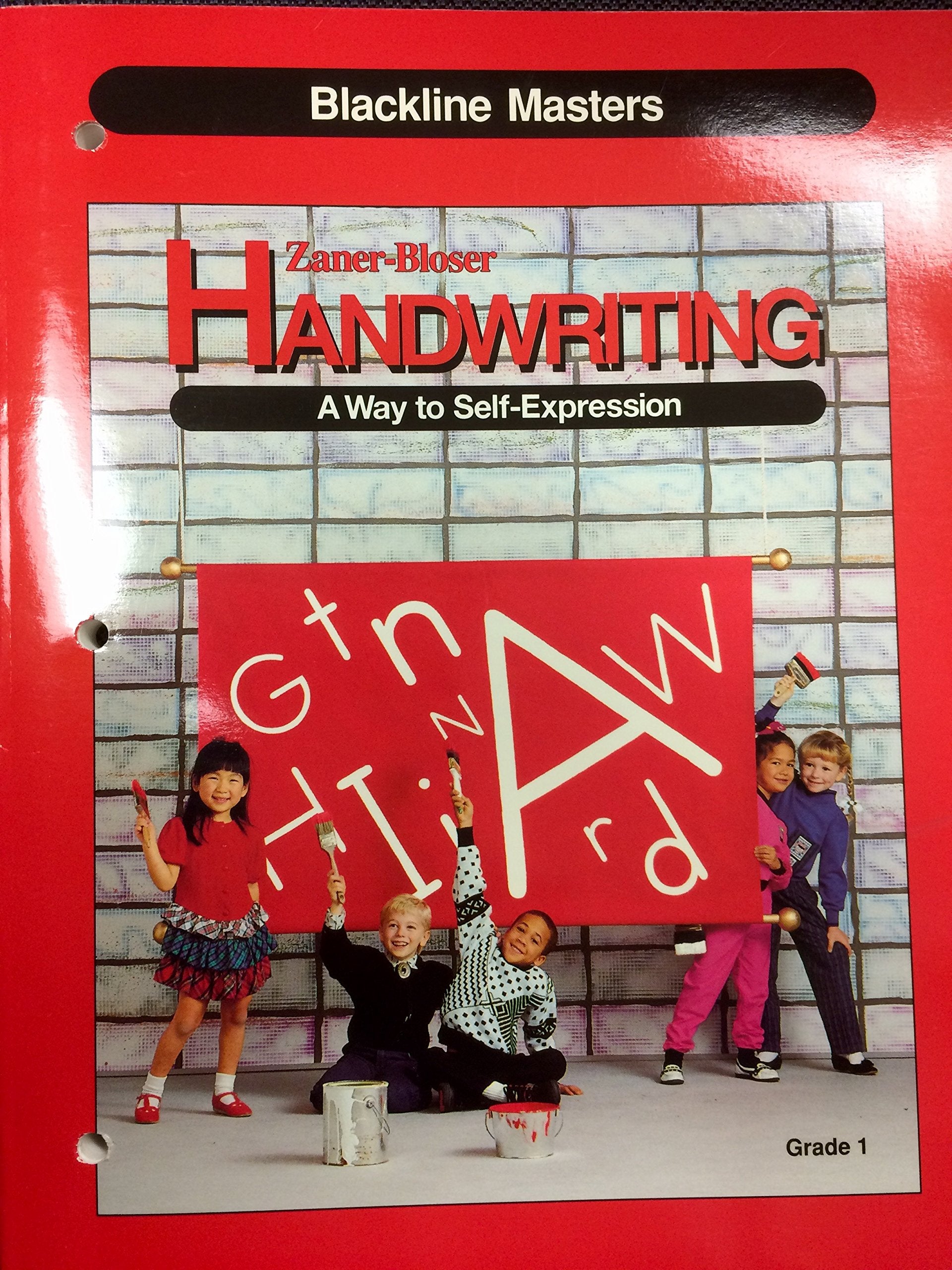 Blackline Masters, Grade 1 (ZanerBloser HANDWRITING A Way To SelfExpression),Used