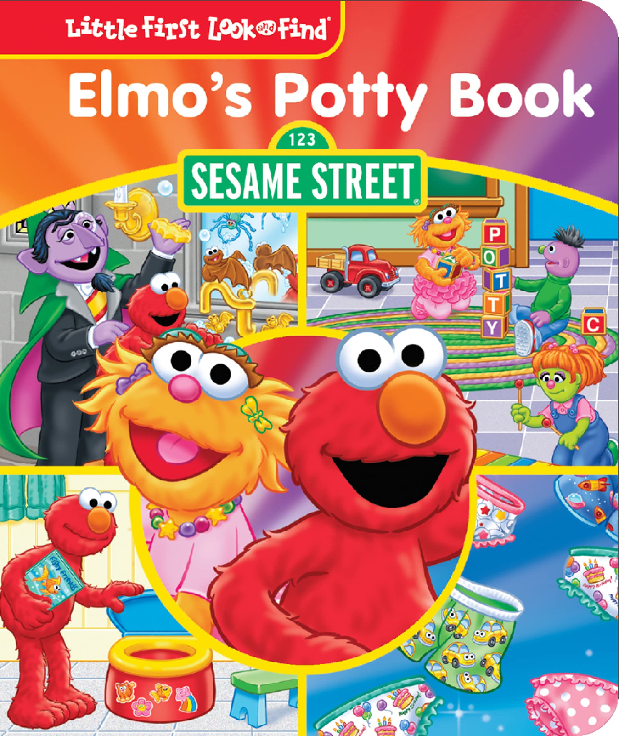 Sesame Street Elmo, Zoe, Count, and More! Elmos Potty Book Little First Look and Find Activity Book PI Kids,Used