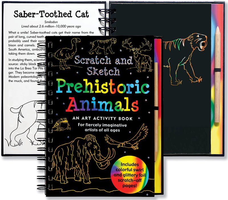 Prehistoric Animals Scratch & Sketch,Used