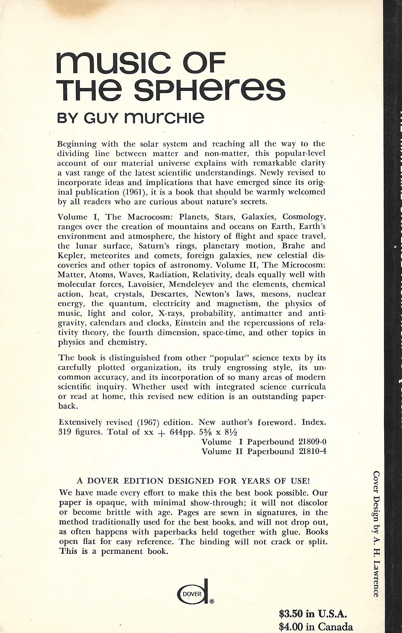 Music Of The Spheres: The Material Universe From Atom To Quasar, Simply Explained; Volume I, The Macrocosm: Planets, Stars, Gala,Used