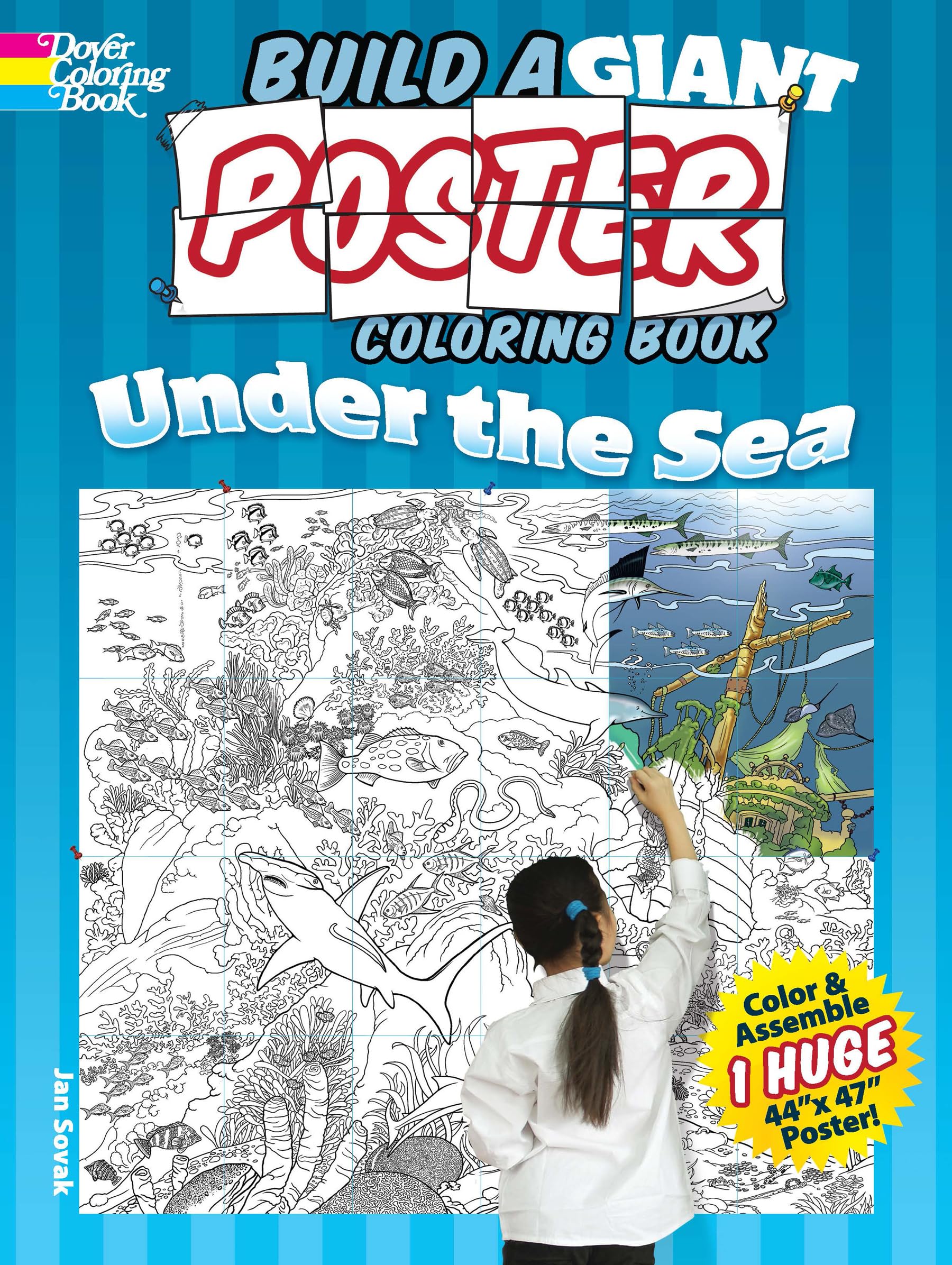 Build a Giant Poster Coloring Book  Under the Sea (Dover Sea Life Coloring Books),Used