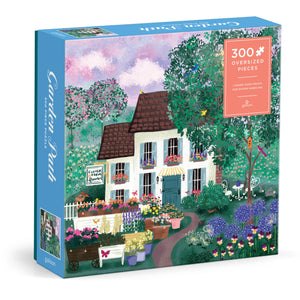 Galison Garden Path  300 Piece Puzzle Fun And Challenging Activity With Bright And Bold Artwork Of Country Cottage And Plant Pa